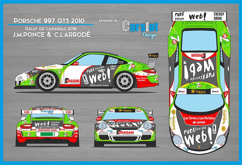 Diseño racing , librea ,livery sobre Porsche 911 gt3 de rally